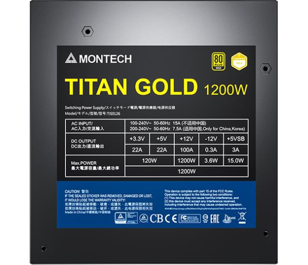 Montech TITAN 1200W 80 Plus Gold ATX 3.0 TIS0126 - 1126961 - zdjęcie 7